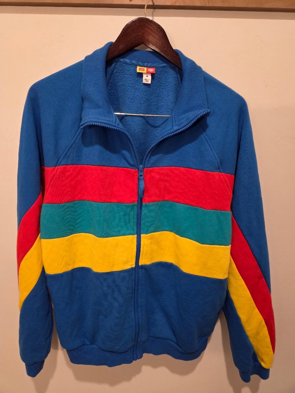 LEGO Target Colorblock Full-Zip Sweatshirt Men’s Medium Blue Red Green Yellow
